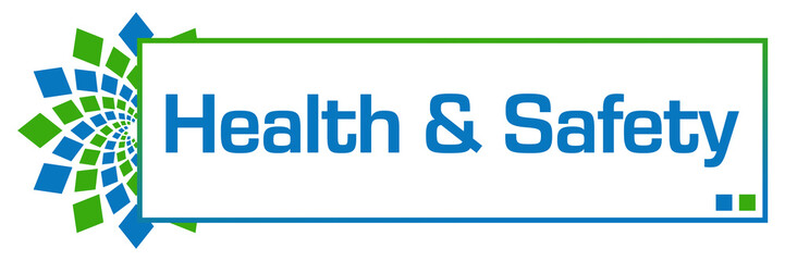 Health And Safety Green Blue Circular Bar 