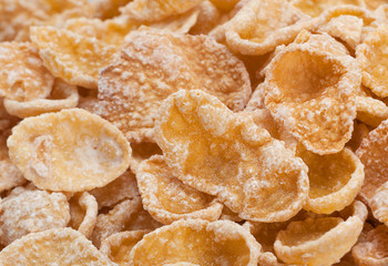 Corn flakes in sugar glazed