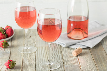 Refreshing Pink Rosé Wine