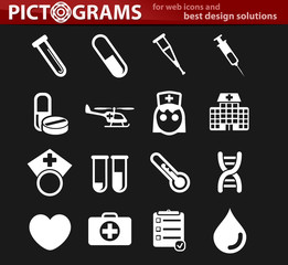 medicine icon set