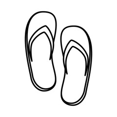 spa flip flops icon vector illustration design