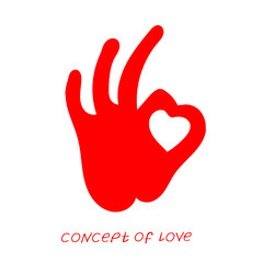 Obraz premium Icon of love. Vector illustration, metaphor of passion.