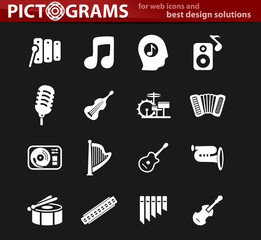 Music icons set