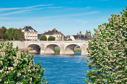 Bridge in Saumur, Pays-de-la-Loire, France