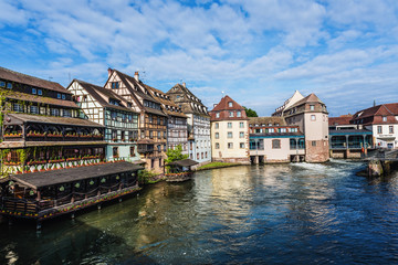 Fototapeta na wymiar Petite France district, Strasbourg, Alsace, France