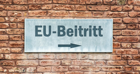 Fototapeta na wymiar Schild 225 - EU-Beitritt