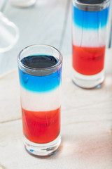 Patriotic Red White and Blue Shots