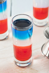 Patriotic Red White and Blue Shots