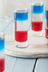 Patriotic Red White and Blue Shots