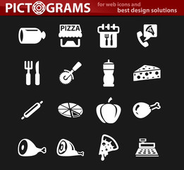 Restaurant icons set