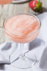 Cold Refreshing Frozen Rosé Wine Cocktail