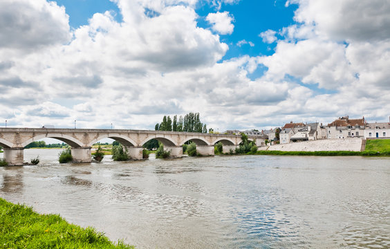 France, Amboise - Bridge through river Loire