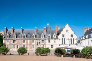 Fototapeta na wymiar Facade of the Royal Castle, Blois, France.