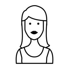 beautiful woman avatar character vector illustration design