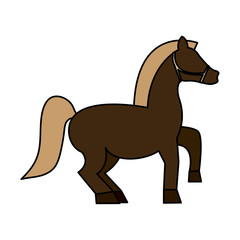 horse animal icon image vector illustration design 