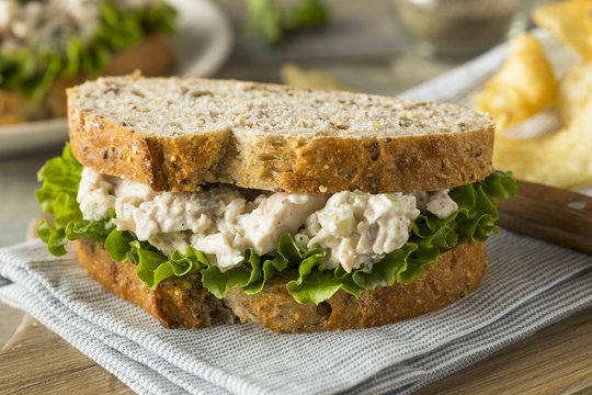 Homemade Healthy Chicken Salad Sandwich