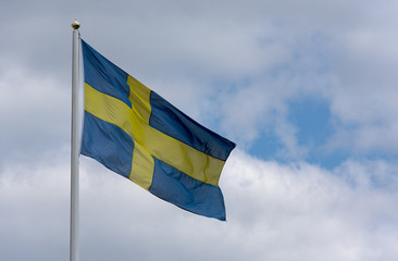 Swedish flag, picture with space for text