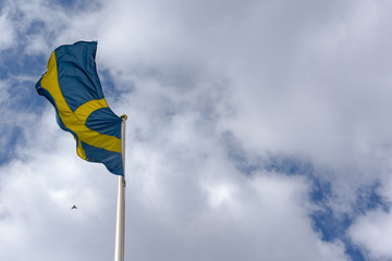 Swedish flag, picture with space for text