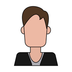 faceless man icon image vector illustration design 