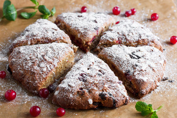 homemade cranberry scones