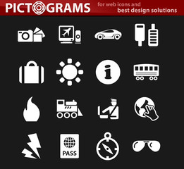 Travel icons set