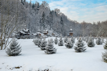 Obraz premium Holy spring gremyachiy Klyuch. Svyatogorye. Moscow region, Sergiev Posad district, village Vzglyadnevo