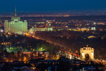 Fototapeta na wymiar Nights over Bucharest 