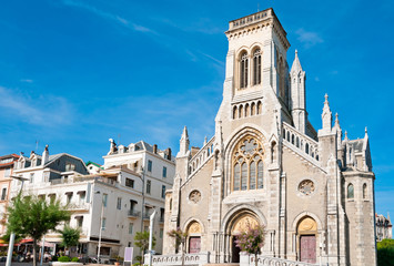 Fototapeta na wymiar Sainte Eugenie cathedral, Biarritz, France