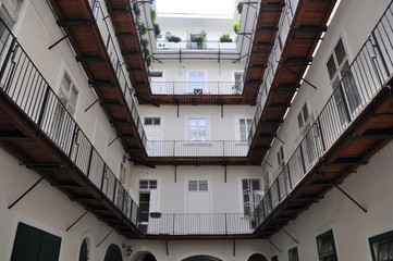 Cour int&eacute;rieure de l'Alservorstadt, Vienne, Autriche