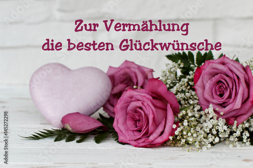 "Zur Vermählung die besten Glückwünsche" Stockfotos und lizenzfreie