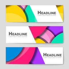 Fototapeta premium Abstract vector layout background set. For art template design, list, front page, mockup brochure theme style, banner, idea, cover, booklet, print, flyer, book, blank, card, ad, sign, sheet,, a4