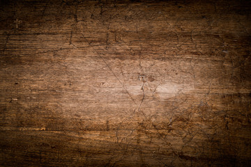 Alte, zerkratzte Platte aus Holz als Hintergrund