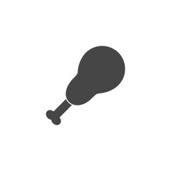 Chicken Leg Drumstick Vector Icon Illustration