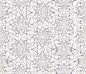 Floral seamless pattern. Flourish tiled oriental ethnic backgrou
