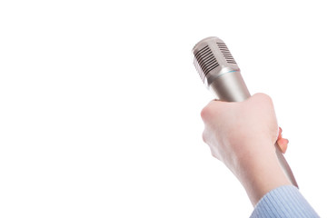Microphone in hands