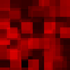 Abstract red background from squares. Geometric mosaic. Vector