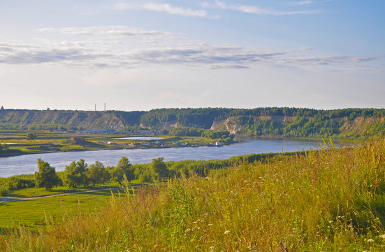 Summer calm landscape from the village of Abalak