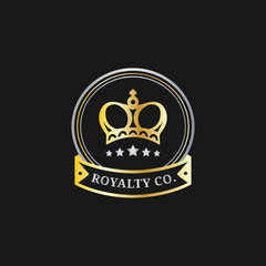 Fototapeta premium Vector crown logos set. Luxury corona monograms design. Diadem icons illustrations. Used for hotel, restaurant card etc.
