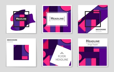 Abstract vector layout background set. For art template design, list, front page, mockup brochure theme style, banner, idea, cover, booklet, print, flyer, book, blank, card, ad, sign, sheet,, a4