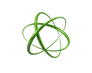 Green atom symbol - obrazy, fototapety, plakaty