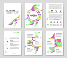 Obraz premium Abstract vector layout background set. For art template design, list, front page, mockup brochure theme style, banner, idea, cover, booklet, print, flyer, book, blank, card, ad, sign, sheet,, a4.