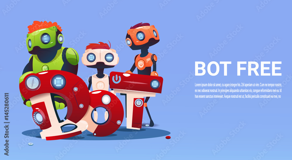 Aufkleber chat bot free robot virtual assistance of website or mobile applications, artificial intelligence co