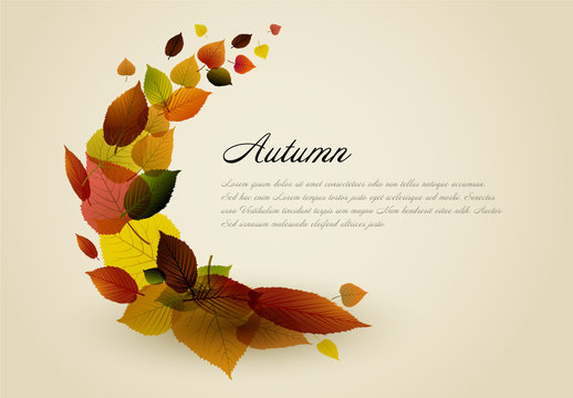 Autumn Leaves Card Layout 1