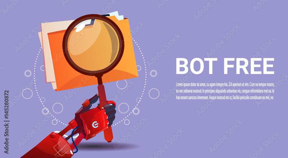 Poster chat bot search robot virtual assistance of website or mobile applications, artificial intelligence 