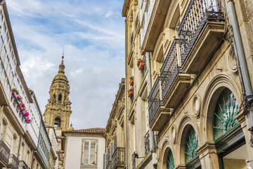 Berenguela bell tower from Santiago de Compostela streets
