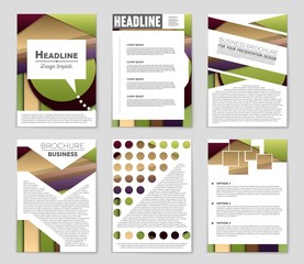 Abstract vector layout background set. For art template design, list, front page, mockup brochure theme style, banner, idea, cover, booklet, print, flyer, book, blank, card, ad, sign, sheet,, a4