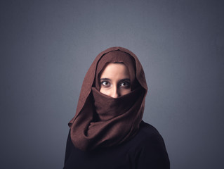Muslim woman wearing niqab