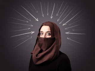 Muslim woman wearing niqab