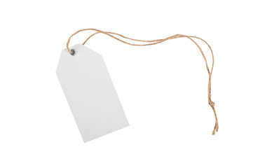 Tag on white background