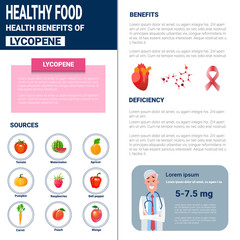 Healthy Food Infographics Products With Vitamins And Minerals Sources, Health Nutrition Lifestyle Concept Flat Vector Illustration